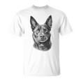 オーストラリアンケルピードッグモチーフペットアート オーストラリアンケルピー Tシャツ