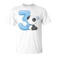 キッズ 女の子 男の子 キッズ 3 歳の誕生日 パンダ バースデー Tシャツ