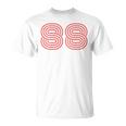 クールなレトロなレタリングジャージ、背番号88 1988 Born Tシャツ