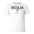 シチリア家族旅行 イタリア国旗 イタリアギフト シチリア島 Tシャツ