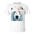 シロクマ 動物 グラフィック 描画 シロクマ Tシャツ