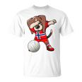 ダビングビーグル犬 ノルウェージャージ ノルウェーバレーボール愛好家 Tシャツ