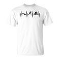 トライアスロンecgハートラインデザイン 頑張るトライアスリートのために Tシャツ