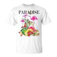 ハワイアンフラワー パラダイス 蝶 ハワイ プリント Tシャツ