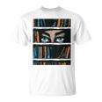 ブックガールアートアイズグラフィック Tシャツ