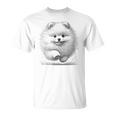 ポメラニアンポンポン犬のランニングデザインのアイデア Tシャツ