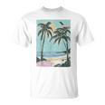 ヤシの木 ヤシの木 ビーチ 海 太陽 休暇 休暇 夏 Tシャツ