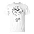 ラインアートベストドッグダッドメンズ-キャバリア 長袖tシャツ Tシャツ
