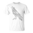 レイヴン カラス 動物愛好家 鳥 モチーフアート Tシャツ