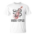 レトロ オクトパス クラーケン ギターを弾く Rock-Topus ギタリスト Tシャツ