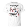 ロンドンガール ロンドン搭乗券 ロンドン Tシャツ