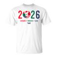 ワールドカップ2026開催国サッカーデザイン Tシャツ