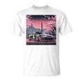 ヴィンテージ Jdm 日本伝説 ドリフト レースカー 東京 背面 Tシャツ