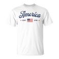 ヴィンテージ アメリカ国旗 Usa 4Th Of July American Flag Patriotic Tシャツ
