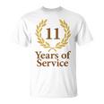 勤務11年 おもしろ11周年記念 ジュビリー Tシャツ