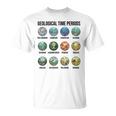 地質時代チャート古生物学・地球史 Tシャツ