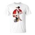 日本の伝統美術、華麗な芸者、浮世絵風 Tシャツ