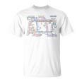 東京日本電車線鉄道おみやげ路線図 Tシャツ