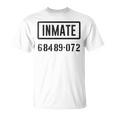 楽しい囚人または刑務所の囚人番号 ハロウィンコスチューム Tシャツ