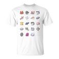 深海魚図鑑2_白文字 Tシャツ