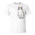 猫のために働いてます サバ白猫 猫好きあるある 社畜ネタ 面白い Tシャツ