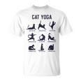 猫のヨガのポーズ Tシャツ