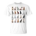 猫の種類教育猫の品種チャートガイド Tシャツ