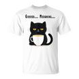 疲れた黒猫 – 月曜日の気分そのまま Tシャツ