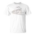 電車 ヴィンテージ グラフィック デザイン スケッチ レトロ 蒸気機関車 Tシャツ