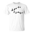 飛ぶ鳥の群れ 長袖tシャツ Tシャツ