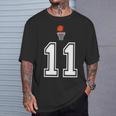 11 番 バスケットボールスタイル ヴィンテージホワイト Tシャツ 彼への贈り物