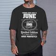 1961年6月生まれのレジェンドたち 60歳の誕生日 Tシャツ 彼への贈り物