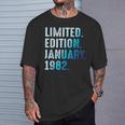 1982年1月 1982年誕生日1982年限定版 Tシャツ 彼への贈り物