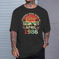 1986年4月 レトロサンセットクラシック 40歳40歳の誕生日 Tシャツ 彼への贈り物