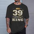 39歳の誕生日キング 39歳の誕生日パーティー Tシャツ 彼への贈り物