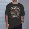66 歳の誕生日男性オートバイ バイクに乗る人 1960 Tシャツ 彼への贈り物