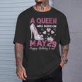 A Queen Was Born On 5月29日 ガーリー 誕生日 クイーン Tシャツ 彼への贈り物