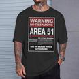 Alien Area 51 警告サイン ラスベガス Nv Tシャツ 彼への贈り物
