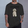 Anatomia Di Unhih Tzu Cane Divertente Carino Pitbull Mamma Pitbull Papà Maglietta Regalos para él