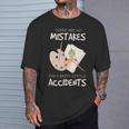 Artist Mistakes Happy Accidents アートパレット 絵画 引用 長袖tシャツ Tシャツ 彼への贈り物