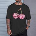 Ästhetischer Trendiger Y2k-Disco-Kugel Mit Kirsche Für Damen Girly T-Shirt Geschenke für Ihn