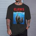 Beware Of Claws 面白いナマケモノ シャーク 映画 パロディ Tシャツ 彼への贈り物
