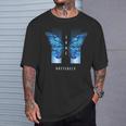 Blue Butterfly Beautiful Butterfly 長袖tシャツ Tシャツ 彼への贈り物
