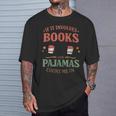 Book & Pajamas Humorous Book Lover Reading Bedtime T-Shirt Gifts for Him