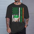 Books US American Flag One Lucky Librarian St Patrick's Day For Women Kids Men T-Shirt Gifts for Him