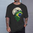 Brasil Brasil Brasil Flagkull In Mangas Camiseta unisex Regalos para él
