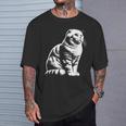 Cat Dad Mom Lover – モノクロスコティッシュフォールド。 Tシャツ 彼への贈り物