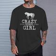 Crazy Horse Girl 、ストレスを感じたエクエストリアン愛好家へのギフト Tシャツ 彼への贈り物