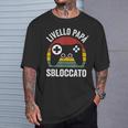 Divertente Nuovo Papà Camicia Papà Livellobloccato Maglietta Regalos para él