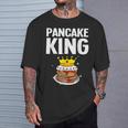 Divertente Pancake King Per Gli Amanti Dei Pancake Uomini Papà Ragazzi Maglietta Regalos para él